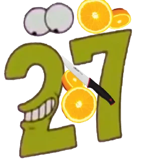 2️⃣ Veintisiete (27), стікер Telegram 23 з 27