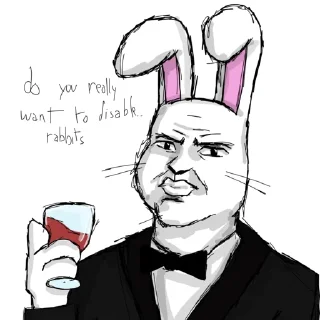 🍷 The Rabbit Disabler | @blade04208, стикер Telegram 9 из 28