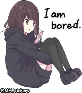 🙁 @MHStickers Kurumi Chan 1, Telegram sticker 17 of 41