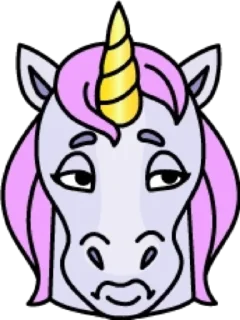 😒 Единорог @modnyashki_vip, sticker Telegram 19 sur 25