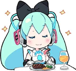 🍖 2016 Mirai Miku & Friends, стікер Telegram 15 з 56