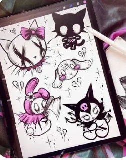 🌟 ヾ    ᘡ kuromi <3 my melodi∆ he, стікер Telegram 8 з 17