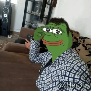 🐸 Pepe <3> 🐸 @Pepe_Her3i, стикер Telegram 14 из 120