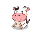 🤔 Momo Cow🐮-@MochaStickers, sticker Telegram 6 sur 14
