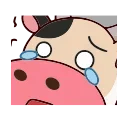 😨 Momo Cow🐮-@MochaStickers, sticker Telegram 13 sur 14