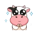 🥺 Momo Cow🐮-@MochaStickers, sticker Telegram 14 sur 14
