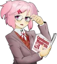 📕 Anime girls holding leftist books, sticker Telegram 4 sur 21