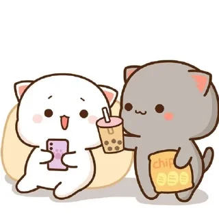 🍥 { @Angelsofdevils }• Mochi Cats, стикер Telegram 10 из 120