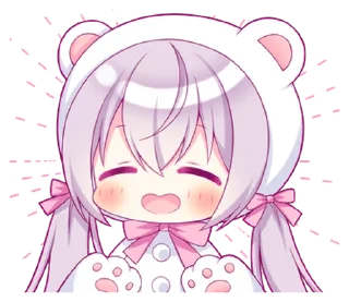 ⭐ emoji A Girl in a Bear Costume @deazzle Telegram sticker 13 of 32