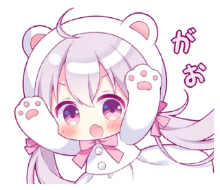 ⭐ emoji A Girl in a Bear Costume @deazzle Telegram sticker 6 of 32