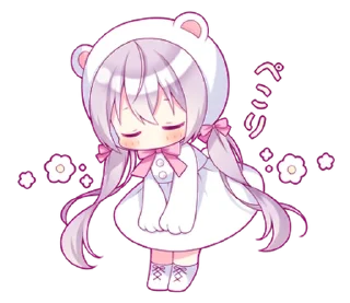 ⭐ emoji A Girl in a Bear Costume @deazzle Telegram sticker 12 of 32