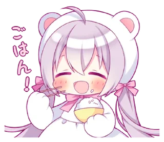 ⭐ emoji A Girl in a Bear Costume @deazzle Telegram sticker 10 of 32