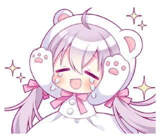 ⭐ emoji A Girl in a Bear Costume @deazzle Telegram sticker 19 of 32