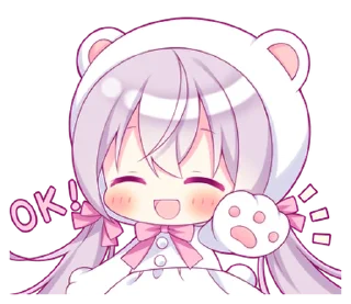 ⭐ emoji A Girl in a Bear Costume @deazzle Telegram sticker 3 of 32