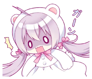 ⭐ emoji A Girl in a Bear Costume @deazzle Telegram sticker 8 of 32