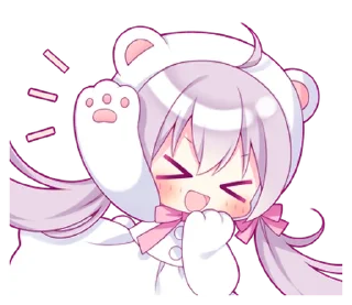 ⭐ emoji A Girl in a Bear Costume @deazzle Telegram sticker 18 of 32