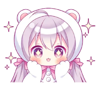 ⭐ emoji A Girl in a Bear Costume @deazzle Telegram sticker 14 of 32