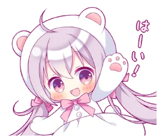 ⭐ emoji A Girl in a Bear Costume @deazzle Telegram sticker 2 of 32