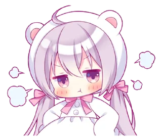 ⭐ emoji A Girl in a Bear Costume @deazzle Telegram sticker 24 of 32