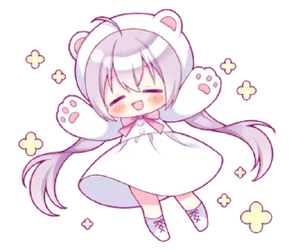 ⭐ emoji A Girl in a Bear Costume @deazzle Telegram sticker 20 of 32