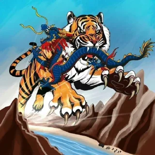 🐯 emoji OMNIPOTENT Dɾαɠσɳ Gσԃs kang pack Telegram sticker 22 of 120