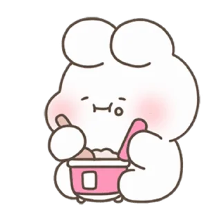 ⭐ emoji Creampuff Bunny Shuya! @deazzle Telegram sticker 18 of 24