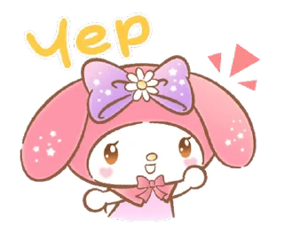 ⭐ emoji マイメロディ 甘かわデザイン♪ [@fdoll] Telegram sticker 1 of 24