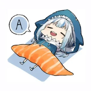 🦈 emoji Gawr gura @Sunnystickerpack Telegram sticker 2 of 44