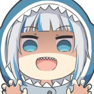 🦈 emoji Gawr gura @Sunnystickerpack Telegram sticker 3 of 44