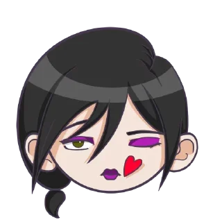 😘 emoji GinFaces By @LindakStickers Telegram sticker 7 of 43