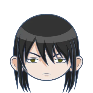 😐 emoji GinFaces By @LindakStickers Telegram sticker 6 of 43