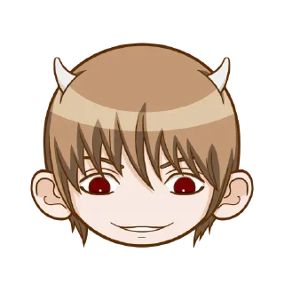 😈 emoji GinFaces By @LindakStickers Telegram sticker 15 of 43