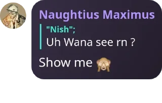 🙈 emoji Naughtius Maximus's sticker pack (@Mikasa_Ackr_bot) Telegram sticker 8 of 24