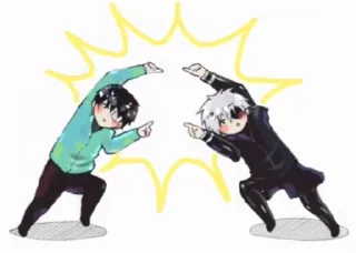 🙂 emoji ༄༅ᴳᵒʲᵒメ𝘚ᴀᴛᴏʀᴜ°༆〖五条 悟〛's video pack (@Marin_Roxbot) Telegram sticker 10 of 18