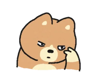 😐 emoji (S1.EP5) 嗚比的朋友_我很忙耶 @moe_sticker_bot Telegram sticker 17 of 40