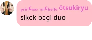 Sticker from michelle imut suka di buli semua sq
