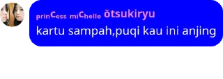 Sticker from michelle imut suka di buli semua sq