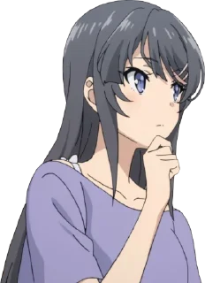 🤔 emoji @Notzerotwoo Vol.sakurajima_queen Telegram sticker 14 of 119
