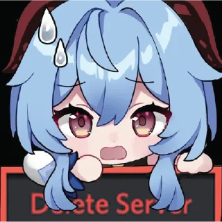 😰 emoji Chibi Genshin Telegram sticker 23 of 31