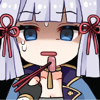😨 emoji Chibi Genshin Telegram sticker 8 of 31