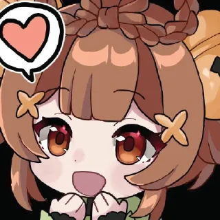 ❤️ emoji Chibi Genshin Telegram sticker 19 of 31
