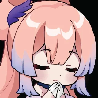 🙏 emoji Chibi Genshin Telegram sticker 22 of 31
