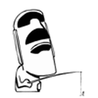 🎣 emoji ᯽ The MOAI ᯽│@laddukadabba2│@stickermaze ᯽ Telegram sticker 9 of 29