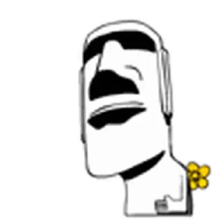 🥀 emoji ᯽ The MOAI ᯽│@laddukadabba2│@stickermaze ᯽ Telegram sticker 13 of 29