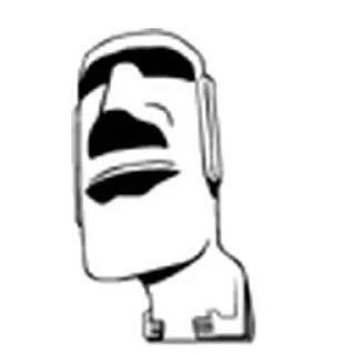 👍 emoji ᯽ The MOAI ᯽│@laddukadabba2│@stickermaze ᯽ Telegram sticker 12 of 29