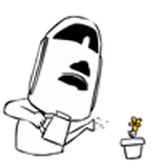 💦 emoji ᯽ The MOAI ᯽│@laddukadabba2│@stickermaze ᯽ Telegram sticker 17 of 29