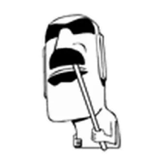 😑 emoji ᯽ The MOAI ᯽│@laddukadabba2│@stickermaze ᯽ Telegram sticker 24 of 29