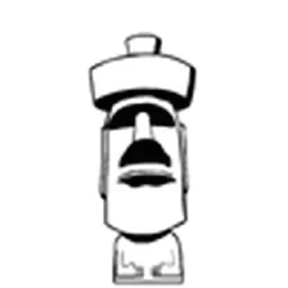 🗿 emoji ᯽ The MOAI ᯽│@laddukadabba2│@stickermaze ᯽ Telegram sticker 1 of 29
