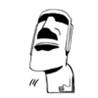 🪨 emoji ᯽ The MOAI ᯽│@laddukadabba2│@stickermaze ᯽ Telegram sticker 5 of 29