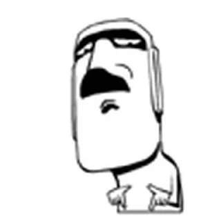 👇 emoji ᯽ The MOAI ᯽│@laddukadabba2│@stickermaze ᯽ Telegram sticker 23 of 29